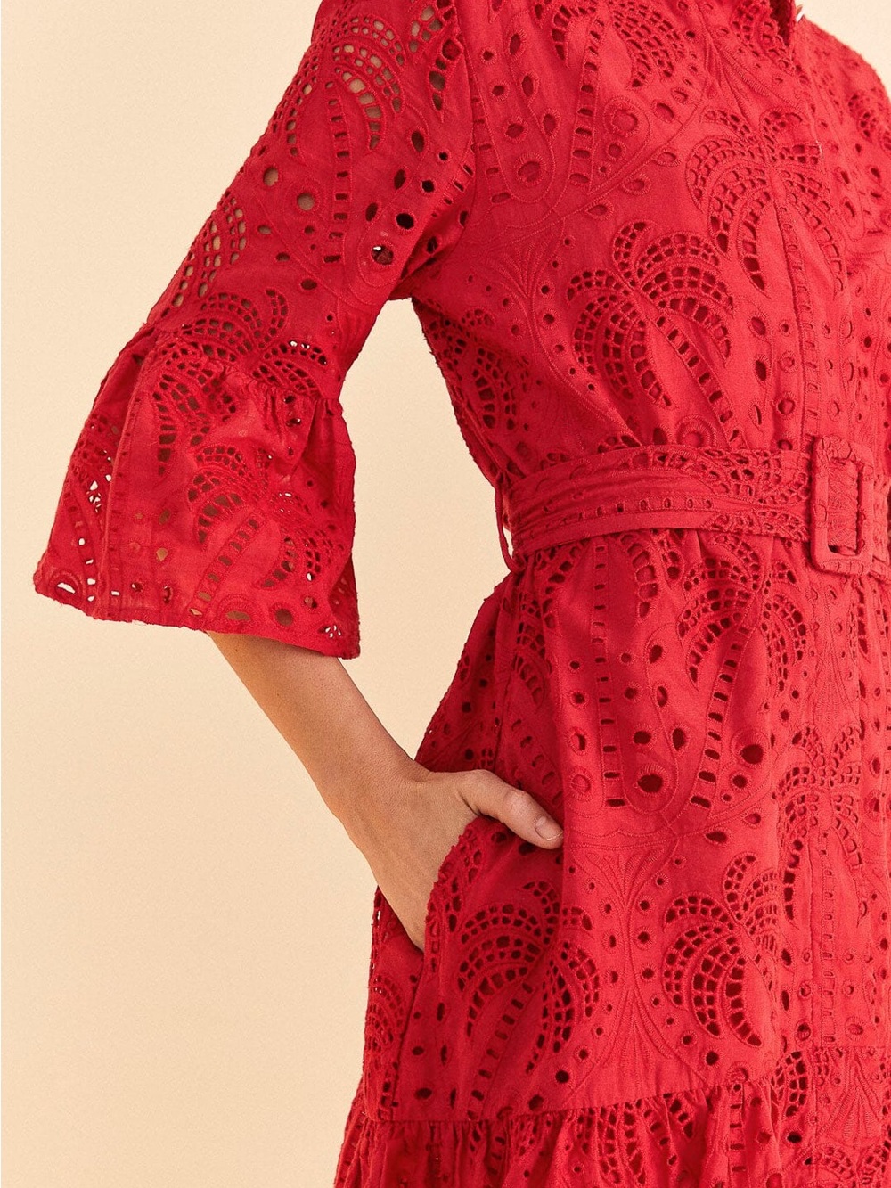 FARM Rio Red Palm Tree Mini Dress - Picture 3 of 4